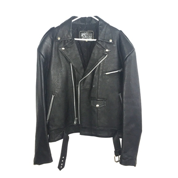 Men's Leather Biker Jacket