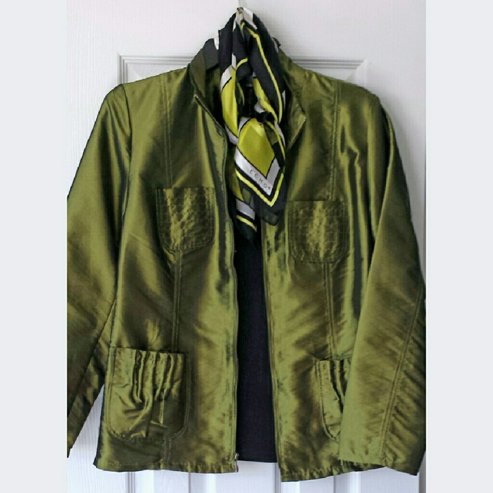 CHICO'S Silky Chartreuse Jacket - Last Chance!