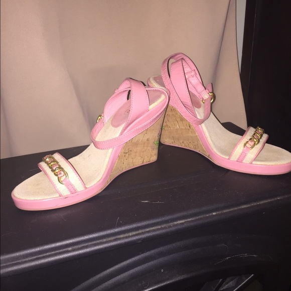 Authentic Coach tattoo wedges.