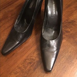 Vintage Enzo! black heels with pointed toe
