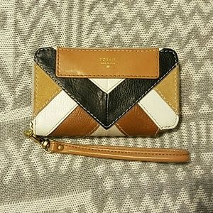 Fossil Amanda Patchwork Chevron Wallet