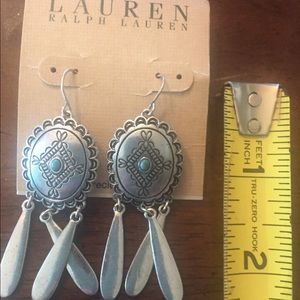 Ralph Lauren earrings turquoise and silver dangle