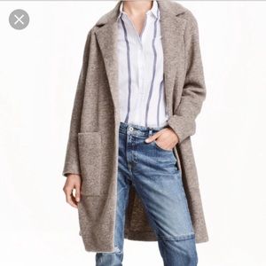 Wool blend coat in Beige melange