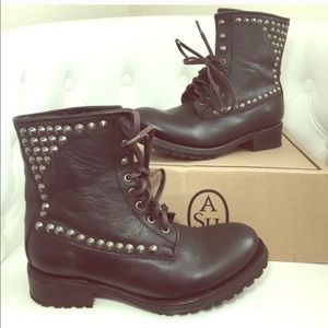 Ash Studded Combat Boots