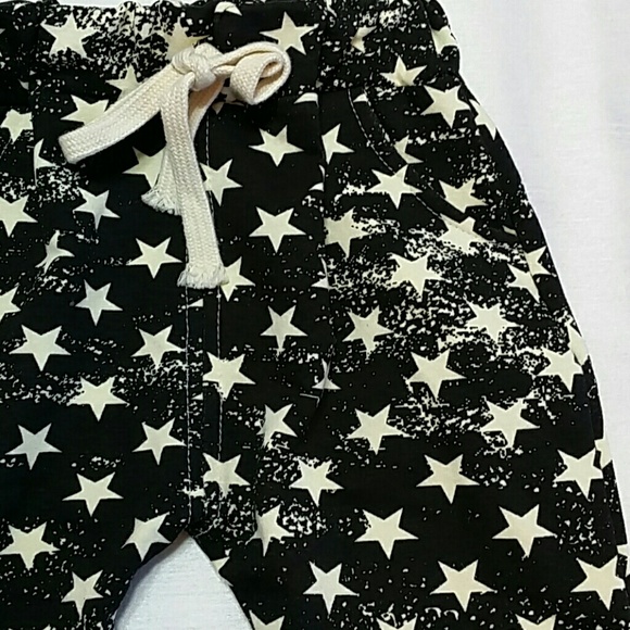 NWOT Black Stars Harem Pants. 2T. - Picture 2 of 4