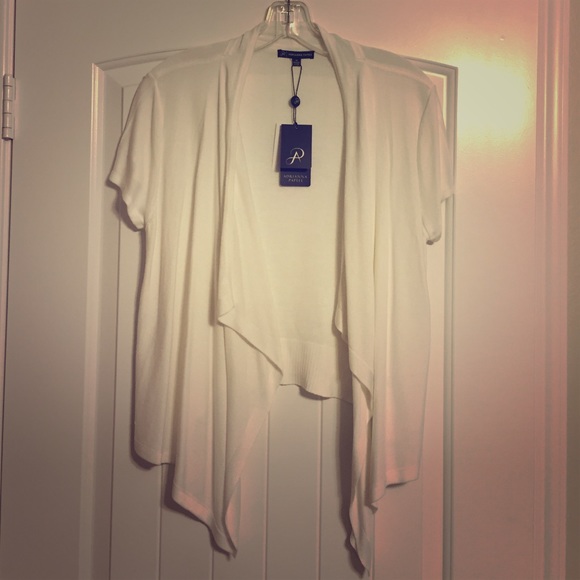 White cardigan