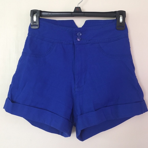 Royal Blue High Waisted Shorts