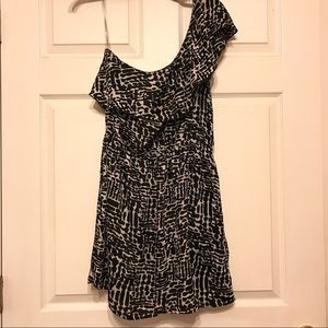 Black and white print mini dress
