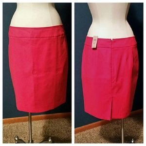 Ann Taylor hot pink pencil skirt