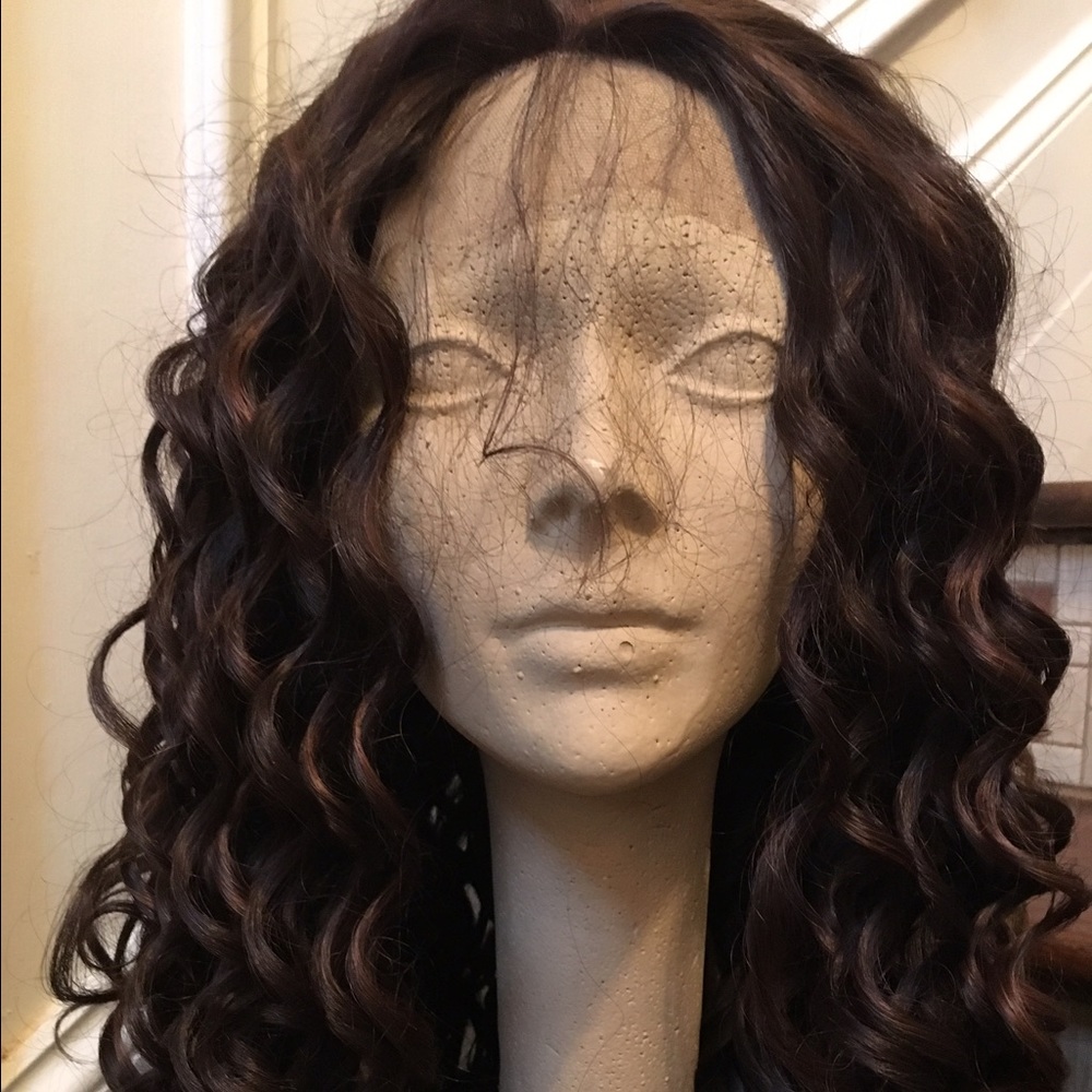 Synthetic lace wig 22" heat resistant
