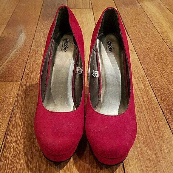 Mossimo Red Suede Platforms