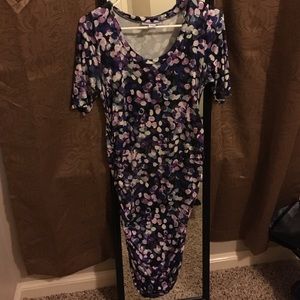 Gorgeous Side Ruched Maternity/not Maternity Dress