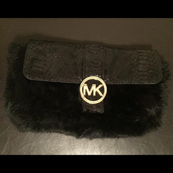 Authentic MK Fur Clutch/Shoulder bag