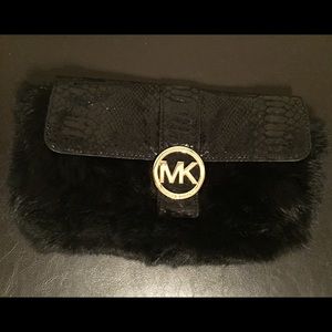 Authentic MK Fur Clutch/Shoulder bag