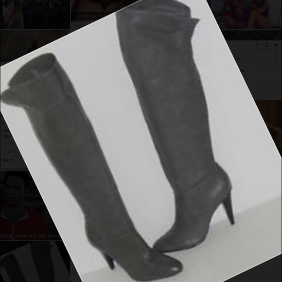 Calvin Klein leather over the knee boots