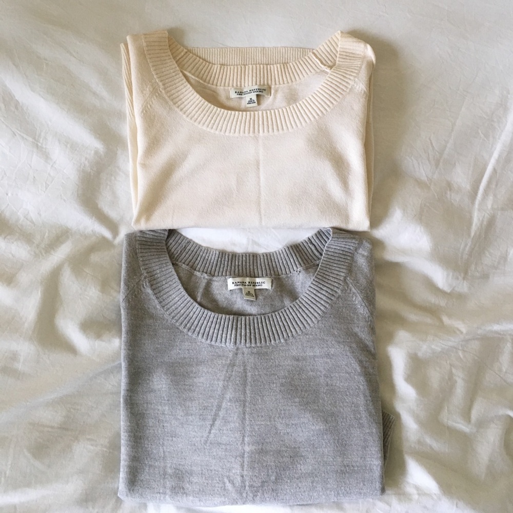 2 BR Italian Merino sweaters