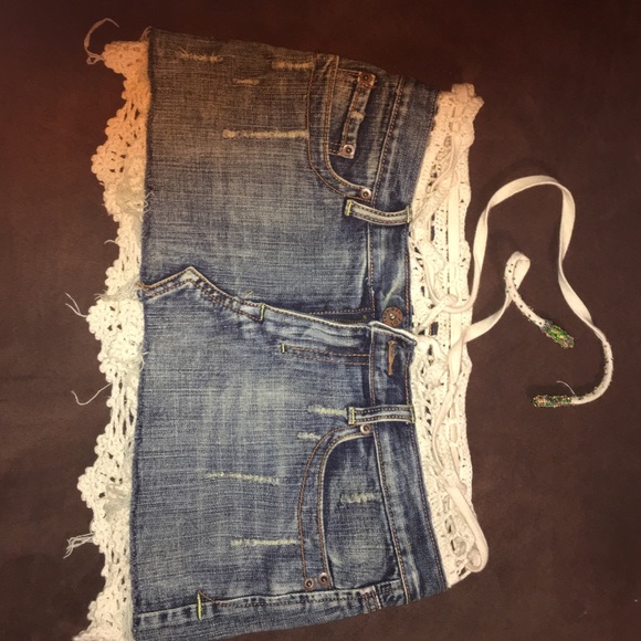 Coachella themed denim skirt