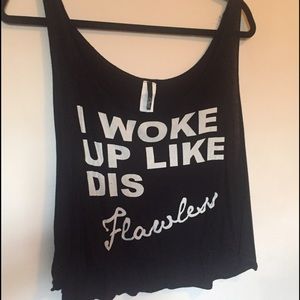 Flawless crop tank tee
