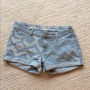 Women's blue jeans shorts