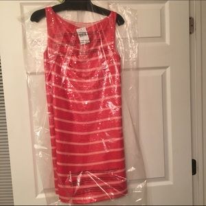 Sleeveless Sequin Stripe Dress