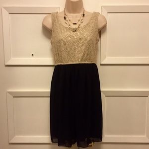 Nude Lace Sleeveless Dress