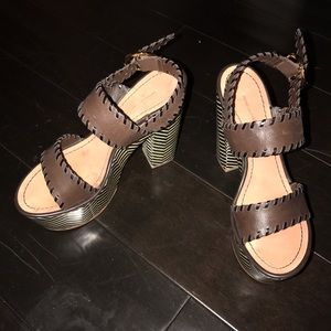 Diane von Furstenberg Wedges Platform BN 6.5