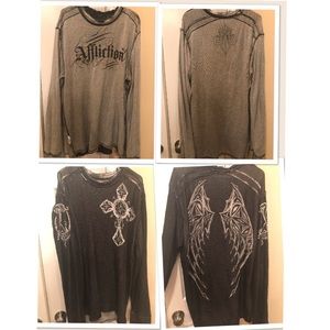 2 in 1 Mens Affliction shirt