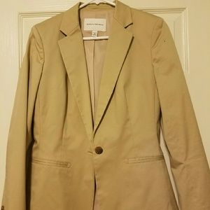 Banana Republic khaki single button blazer