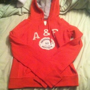 Red A&F hoodie