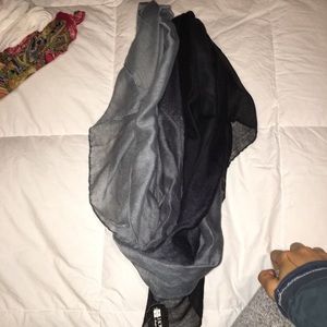 Grey and black scarf