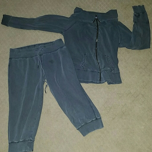 Calvin Klein sweat crops and jacket size small