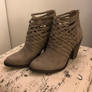 BRAND NEW Criss Cross Suede Booties!