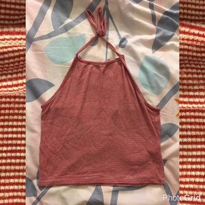 Red Striped Halter Top