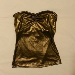 NWOT H&M shiny gold tube top, sizes 2 & 4