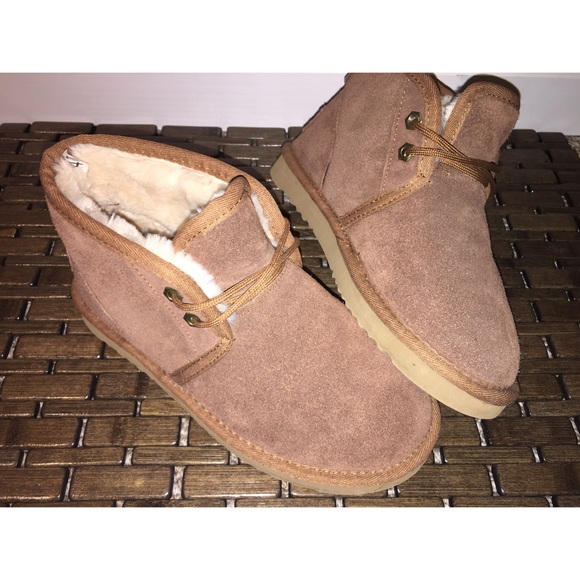 👢EUC AUSLAND LACE-UP LEATHER CHUKKA SNOW BOOTS👢