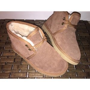 👢EUC AUSLAND LACE-UP LEATHER CHUKKA SNOW BOOTS👢