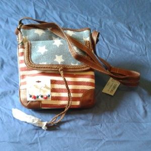 Stars & Stripes Crossbody Bag & Matching Earrings