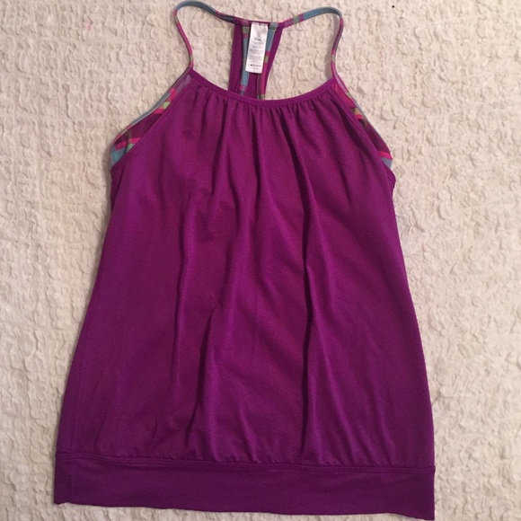 Lululemon ivivvia purple plaid racerback tank