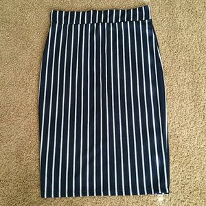 NWOT Striped pencil skirt