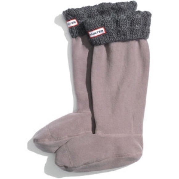 Hunter Wellys charcoal cable knit
