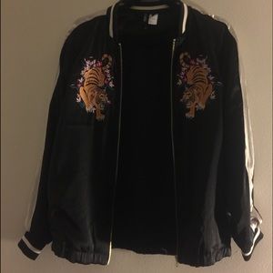H&M Silky tiger bomber jacket
