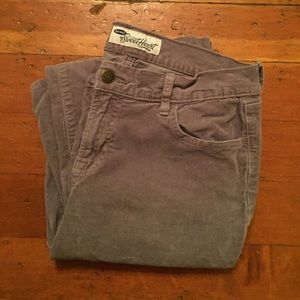 Women's gray corduroy pants