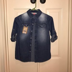 Girls Denim Shirt/LS