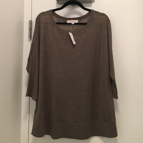 Loft taupe tunic sweater
