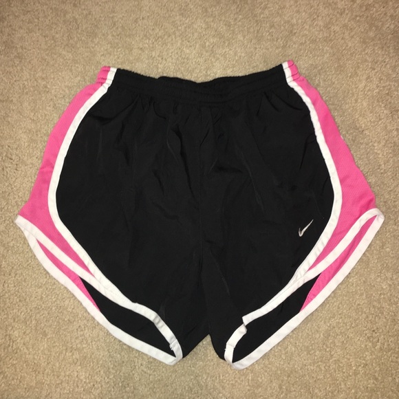Black, Pink and White Nike Dri Fit Shorts