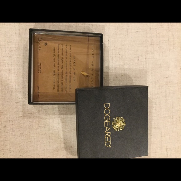 Dogeared Jewelry - Gold Feather "Make a wish" necklace