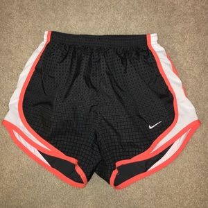 Grey, Orange and White Patterned Nike Shorts
