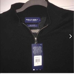 New polo golf 3/4 zip black sweater