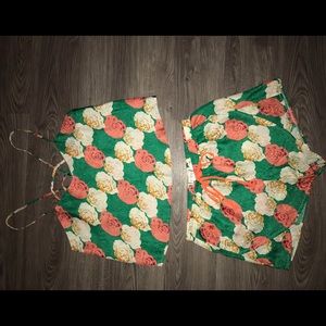 Brand new 2 piece top and short set