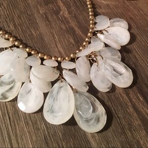 White statement necklace!!